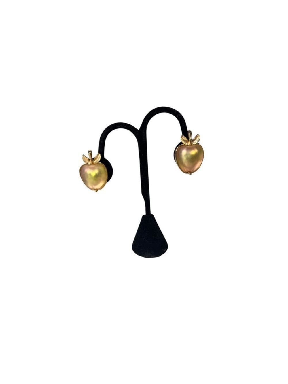 Sarah Coventry 1970s Delicious Apple Clip-On Earrings